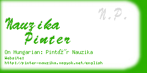 nauzika pinter business card